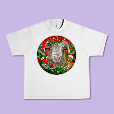 Christmas Rambouillet Sheep Urban Heavy Tee Designed By Lillyallendesigns