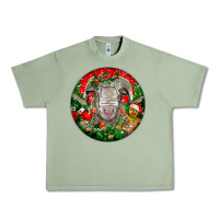 Oil Green christmas rambouillet sheep Urban Heavy Tee - LillyAllenDesigns