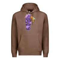 Chestnut honey bee with lavender fa element Premium Hoodie - FaDigitalArtStudio