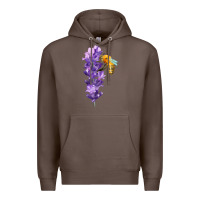 Coffee honey bee with lavender fa element Premium Hoodie - FaDigitalArtStudio