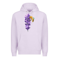 Lilac honey bee with lavender fa element Premium Hoodie - FaDigitalArtStudio