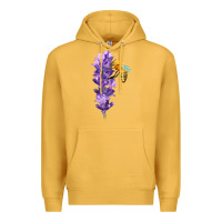 Mustard honey bee with lavender fa element Premium Hoodie - FaDigitalArtStudio