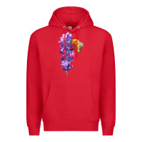 Red honey bee with lavender fa element Premium Hoodie - FaDigitalArtStudio