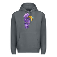 Rock honey bee with lavender fa element Premium Hoodie - FaDigitalArtStudio
