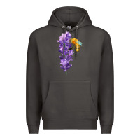 Smoke honey bee with lavender fa element Premium Hoodie - FaDigitalArtStudio