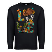 Black Western Love with Gun Premium Sweatshirt - BundleAndBundleShop