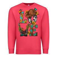 Cardinal Western Love with Gun Premium Sweatshirt - BundleAndBundleShop