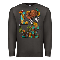 Smoke Western Love with Gun Premium Sweatshirt - BundleAndBundleShop