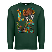 Sports Green Western Love with Gun Premium Sweatshirt - BundleAndBundleShop
