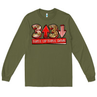 Army Green three up three down baseball Long Sleeve Tee - Jasminsmagicworld