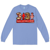 Colony Blue three up three down baseball Long Sleeve Tee - Jasminsmagicworld