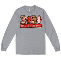 Heather Grey three up three down baseball Long Sleeve Tee - Jasminsmagicworld