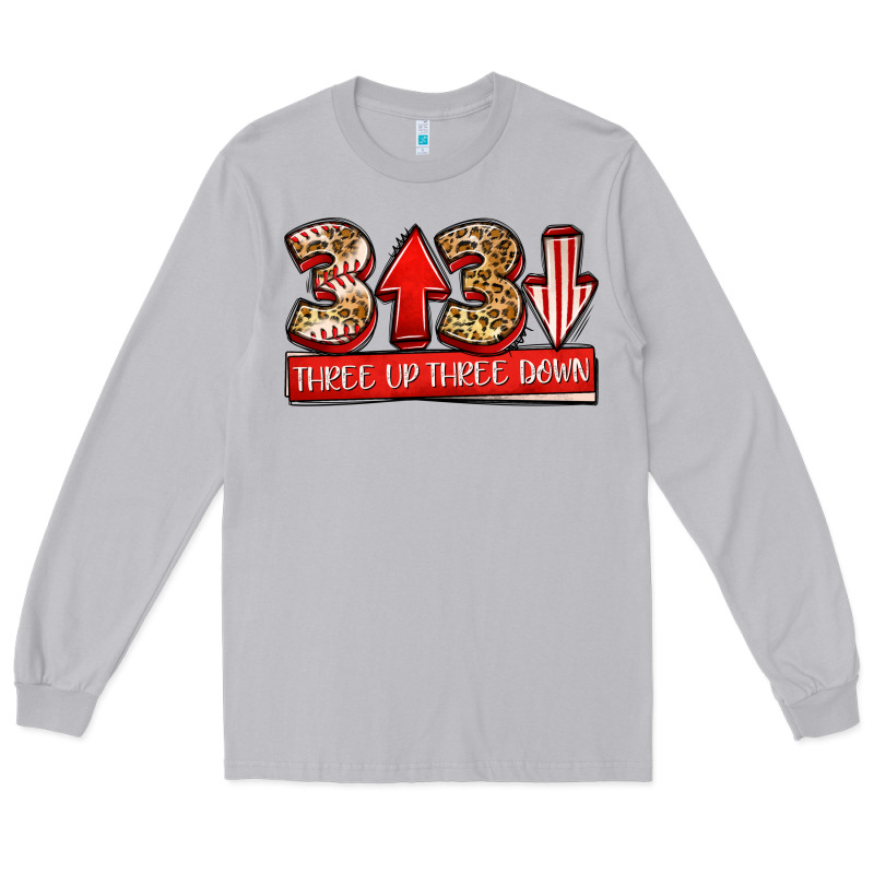 Three Up Three Down Baseball Long Sleeve Tee by Jasminsmagicworld | Teevron