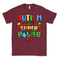 Burgundy autism is my superpower Classic Tee - LillyAllenDesigns