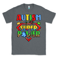 Charcoal Heather autism is my superpower Classic Tee - LillyAllenDesigns