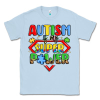 Dusty Blue autism is my superpower Classic Tee - LillyAllenDesigns