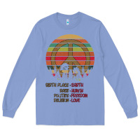 Colony Blue Birthplace Earth Race Human Peace Sign Hippie Long Sleeve Tee - Bettercallsaul