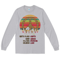 Moon Dust Birthplace Earth Race Human Peace Sign Hippie Long Sleeve Tee - Bettercallsaul
