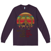 Plum Birthplace Earth Race Human Peace Sign Hippie Long Sleeve Tee - Bettercallsaul