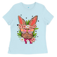 Bunny With Floral Ladies Tee | Teevron