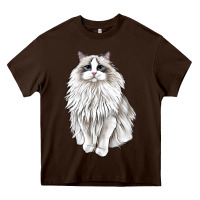 Chocolate Brown Ragdoll Cat Heavy Core Tee - LillyAllenDesigns