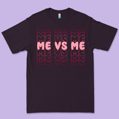 Me Vs Me Premium Tee Designed By Maliassmallbusiness