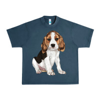 Midnight Navy beagle puppy Urban Heavy Tee - LillyAllenDesigns
