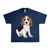 Navy beagle puppy Urban Heavy Tee - LillyAllenDesigns