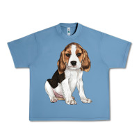 Pebble Blue beagle puppy Urban Heavy Tee - LillyAllenDesigns