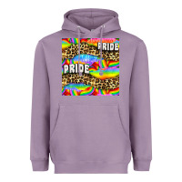 Lavender Pride lgbtq leopard with love and rainbow seamless Heavyweight Hoodie - BundleAndBundleShop