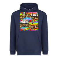 Navy Pride lgbtq leopard with love and rainbow seamless Heavyweight Hoodie - BundleAndBundleShop