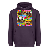Plum Pride lgbtq leopard with love and rainbow seamless Heavyweight Hoodie - BundleAndBundleShop