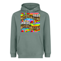 Sage Pride lgbtq leopard with love and rainbow seamless Heavyweight Hoodie - BundleAndBundleShop