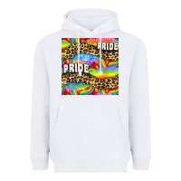 White Pride lgbtq leopard with love and rainbow seamless Heavyweight Hoodie - BundleAndBundleShop