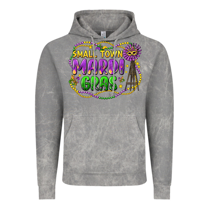 Small Town Mardi Gras Vintage Hoodie by LillyAllenDesigns | Teevron
