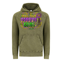 Vintage Olive small town mardi gras Vintage Hoodie - LillyAllenDesigns