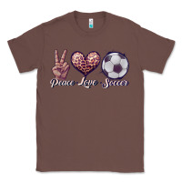 Chestnut peace love soccer Classic Tee - JahusDesignShop