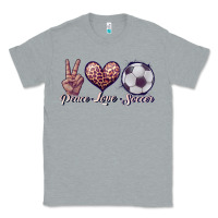 Heather Grey peace love soccer Classic Tee - JahusDesignShop