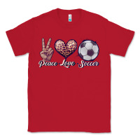 Red peace love soccer Classic Tee - JahusDesignShop