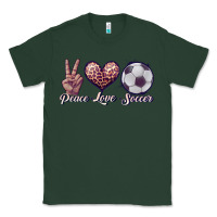 Sports Green peace love soccer Classic Tee - JahusDesignShop