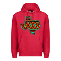 Cardinal Texas Map With Aztec Background Premium Hoodie - JahusDesignShop