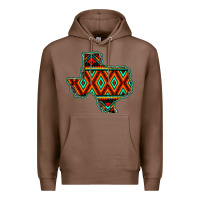 Chestnut Texas Map With Aztec Background Premium Hoodie - JahusDesignShop