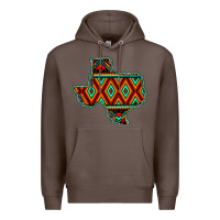 Coffee Texas Map With Aztec Background Premium Hoodie - JahusDesignShop