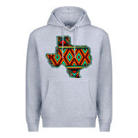 Heather Grey Texas Map With Aztec Background Premium Hoodie - JahusDesignShop