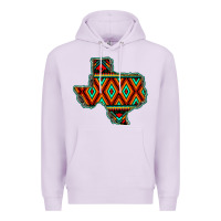 Lilac Texas Map With Aztec Background Premium Hoodie - JahusDesignShop
