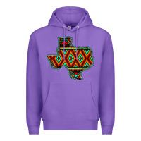 Purple Texas Map With Aztec Background Premium Hoodie - JahusDesignShop