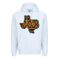 White Texas Map With Aztec Background Premium Hoodie - JahusDesignShop