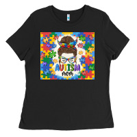 Black autism mom Ladies Tee - MaliasSmallBusiness