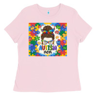 Bubblegum Pink autism mom Ladies Tee - MaliasSmallBusiness