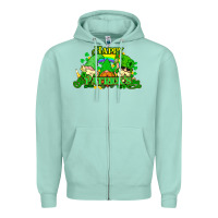 Seafoam St. Patrick's Day gnomes Zipper Hoodie - HowdyJamesFarm
